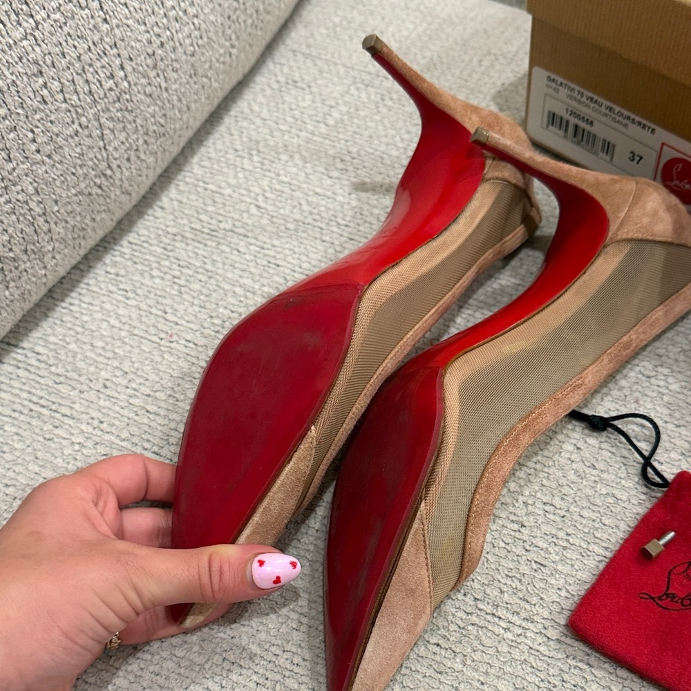 Christian Louboutin Galativi heels 70 with sole protectors great condition - Picture 10 of 16